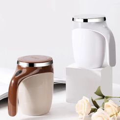 Automatic Stirring Magnetic Mug - Rechargeable Model for Effortless Stirring - Electric Coffee Cup and Lazy Milkshake Rotating Cup