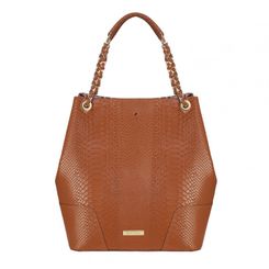Women's leather bag AMELIA COGNAC