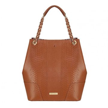 Women's leather bag AMELIA COGNAC