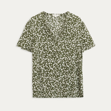 FLOWY PRINT SHIRT GREEN FLOWERS