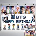 BTS Happy Birthday Backdrop Bangtan Boys Poster 