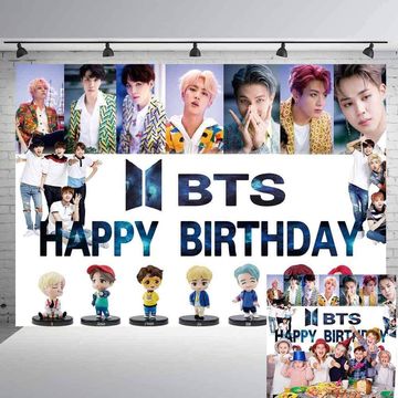 BTS Happy Birthday Backdrop Bangtan Boys Poster 