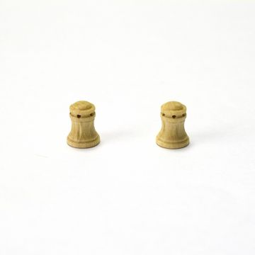 Milled Capstan Vertical Shape in Beech Tree Wood 10 mm (2 Units) for Ship Modeling