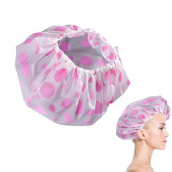 Sdattor Women Shower Cap 18Pcs Waterproof Bath Hat Thickened Oil Fume Cap With Elastic Design Women Spa Hair Salon Supplies Show