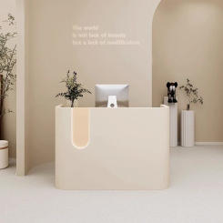 White Store Reception Desk Salon Small Counter Console Mobile Reception Desks Standing Simple Mesas Auxiliares Bar Furniture