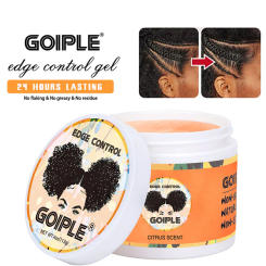 GOIPLE Strong Edge Control Wax for 4c Hair Fruit Scent Flyaway Control Gel for Front Lace Wig Curly Broken Back Hair Style Cream