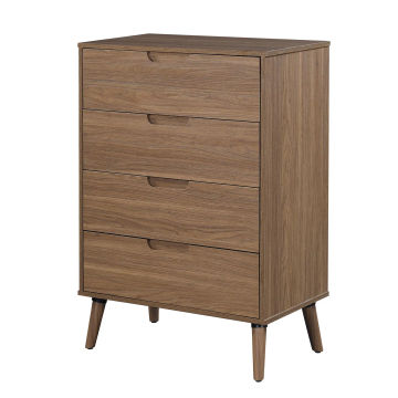 Mainstays Modern 4 Drawer Dresser Bedroom Brown Walnut