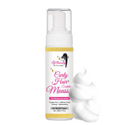 Moisturizing Curly Hair Styling Foam for Lace Wig and Curly Hair Finishing Strong Hold Mouss Foaming Curl Defining Hair Mousse
