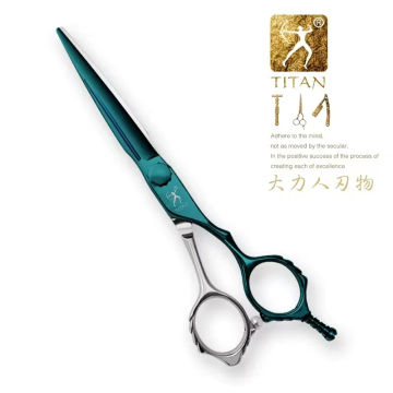 TITAN High end Color Plated 6.0-inch Flat Hairdressing Scissors CNC Exquisite Works