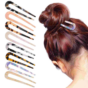 8pcs U Shape Hairpins French Style Hair Bun Forks Hair Sticks Hair Styling Tool Accessories