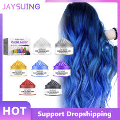 Hair Coloring Wax Unisex Fashion Temporary Color Dye Washable Cosplay Party Makeup Mud Hair Coloring Styling Pomade 7 Colors