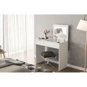 Pull Top Modern Vanity Table, White   Mirrors for Bedroom