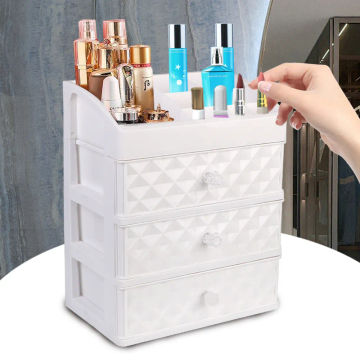 Durable Makeup Storage Box Drawer Home Organizer Desktop Cosmetic Case Woman Beauty Skin Care Jewelry Nail Polish Container