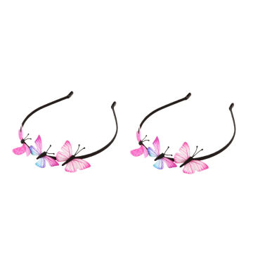 2PCS Cloth Head Fake Headband Children Super Fairy Headwear Girl Hairpin Pupil Hair Assorted Color