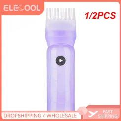 1/2PCS Colors Hair Dye Applicator Brush Bottles Dyeing Shampoo Bottle Oil Comb Hair Dye Bottle Applicator Hair Coloring Styling