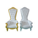 Linlamlim Luxurious Living Room Armchairs - Princess Inspired Wedding Armchair Rubber Wooden Genuine Leaher Backrest High Chairs