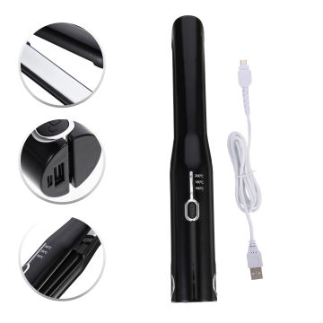 Hair Straightener Wireless Curler Curling Iron Professional Adjustable Temperature USB Wand