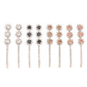 8 Pcs Tiara Drill Hair Clip Fashion Clips Pearl Hairpin Girl Women Barrettes Women's