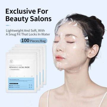 Disposable Plastic Facial Mask Fresh-Keeping Film Applied To Facial Beauty Salon Facial Mask Paper Moisturizing Water Locking