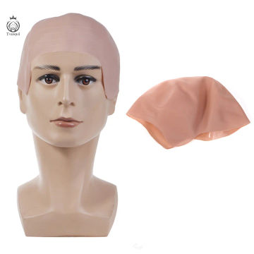 Fake Skin Latex Bald Head Wig Cap Hat Monk Headgear Cosplay Party Thief Robber Hats Cosplay Party Carnival Accessories