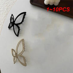 Cute Little Hair Claw Very Hard Sweet Metal Butterfly Earth Color System Beauty And Health Sweet Clip Spring Design Mini