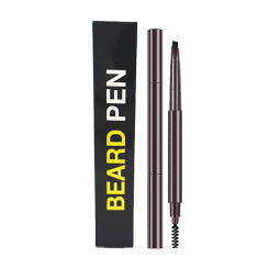 Beard Pen For Men Waterproof Long-Lasting Beard Filler Pen For Men 2 In 1 Barber Styling Grooming Pencil With Brush Mens Eyebrow