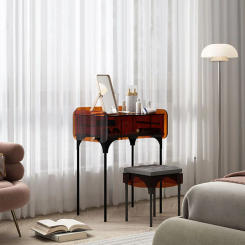 Luxury Dressing Table Transparent Acrylic Furniture Makeup Dressing Table Modern Bedroom Vanity Tables Storage Cabinet