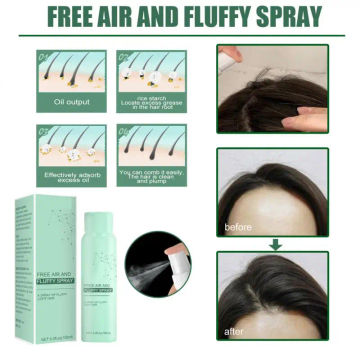 1PCS 100ml Free-wash Hair Spray Air Fluffy Hair To Oil Lazy Oil Control No-wash Air-feeling Fluffy Spray Remove Oil