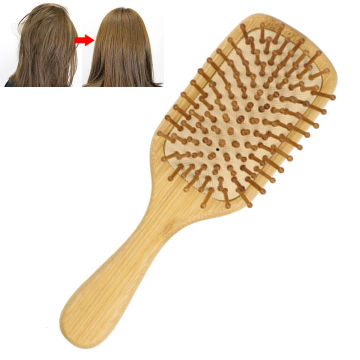 Detangling Hairbrush Bamboo Bristles Detangling Hairbrush Improves Hair Texture Bamboo Comb Natural Wooden for All Hair Types