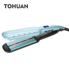 TOHUAN Professional Infrared Hair Straightener Ceramic Flat Iron Negative Ion Straight Hair Irons with Air Hole Heat Dissipation