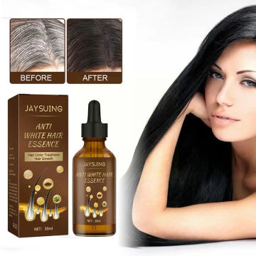 30ml Hair Care Black Hair Spray Essence Reverse Grey Hair Treatmnt Serum Anti Hair Loss Hair Repair Spray Men Women Hair Healthy