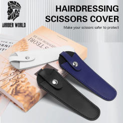 Professional Leather Case Barber Packet Scissor Bag New Cover Shears Holster Hairdressing Cowhide Hair Scissors Storage Holder
