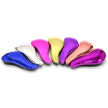 Anti-static Hair Brush Comb Styling Tools Shower Electroplate Plastic Detangling Massage Combs for Women Girls Hair Styling