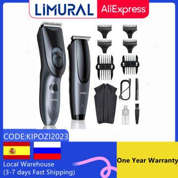 Limural Hair Clippers Cordless USB Charging Electric Beard Trimmer Grooming Kit With LED Display Set Professional Clippers Men