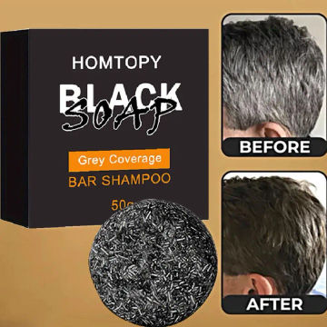 New Hair Darkening Soap Shampoo Bar Fast Effective Repair Gray White Color Dye Body Natural Organic Conditioner Beauty Health