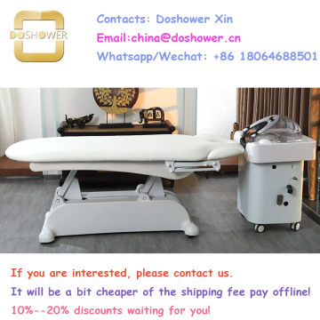 Heated facial bed massage table of overall lifting bed with massage and music for 2 motors electric massage bed wholesaler