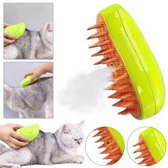 3 In 1 Electric Spray Brush with Spray Port Cat Shedding Comb Versatile Cat Dog Depilation Brush for Removing Tangled Loose Hair