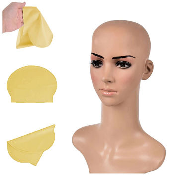 Fake Latex Flesh Skin Unisex Bald Head Wig Cap Rubber Skinhead Costume Prank