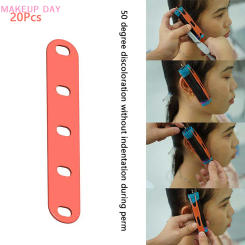 20Pcs Barber Shop Perm Band Hair Perm Rods Hair Rollers Cold Wave Rods With Elastic Rubber Band Professional Styling Tools