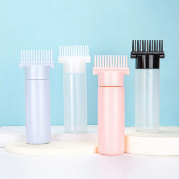 120ML Refillable Bottle For Hair Dye Shampoo Plastic Applicator Comb Dispensing Salon Oil Hair Coloring Hairdress Styling Tool