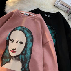 Men Quality Suede Sweatshirts Vintage American Streetwear Fashion Brand Loose Style Hoodies O-neck Male Graphic Clothing