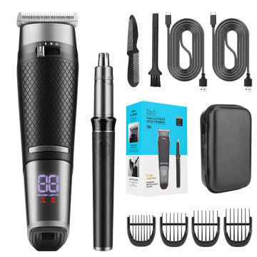 Push and Shear Barber Set Professional Electric Oil Head Push and Shear Carving Pusher Razor Nose Hair Device Gift Box Clipper