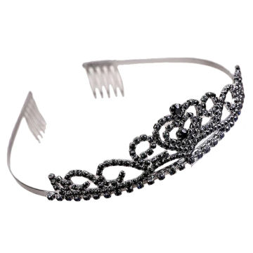 1Pc Crown Hair Holiday Fashion Headdress Dressed-up Party Supplies (Black)