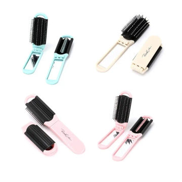 with Mirror Travel Hair Brush New Hair Styling Tools Compact Hair Brush Massage Comb Mini Hair Brush Women