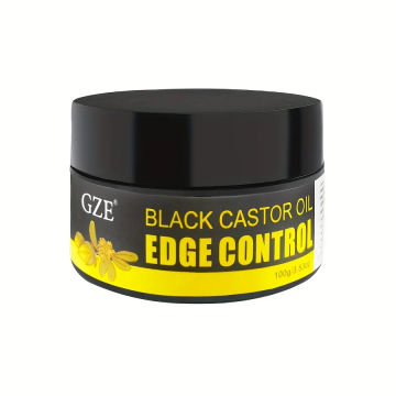 GZE African Black Castor Extra Hold Braid,Contains Black Castor Oil & Coconut Oil Edge Control, Hair Wax Gel for Women