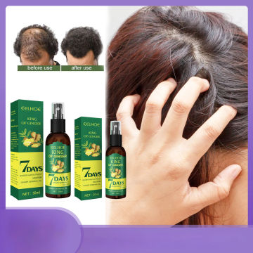 Eelhoe Ginger Atomizing Spray Head Long Liquid Tough Hair Massage Scalp Injury Hairs Repair Care Hair Oil for Fast Hair Growth