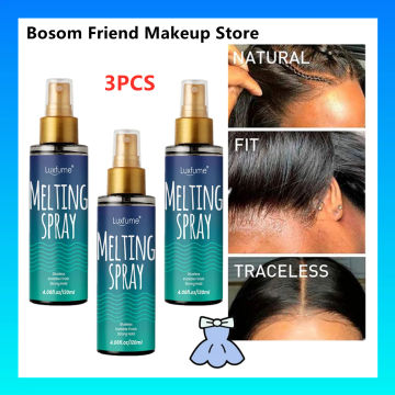 3PCS Melting Spray For Lace Wigs Lace Melting And Holding Mousse Lace Finishing Hold With Lace Tint Spray For Wigs 120ML