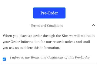 Pre-Order Terms and Conditions