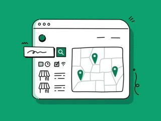 An instant store locator map