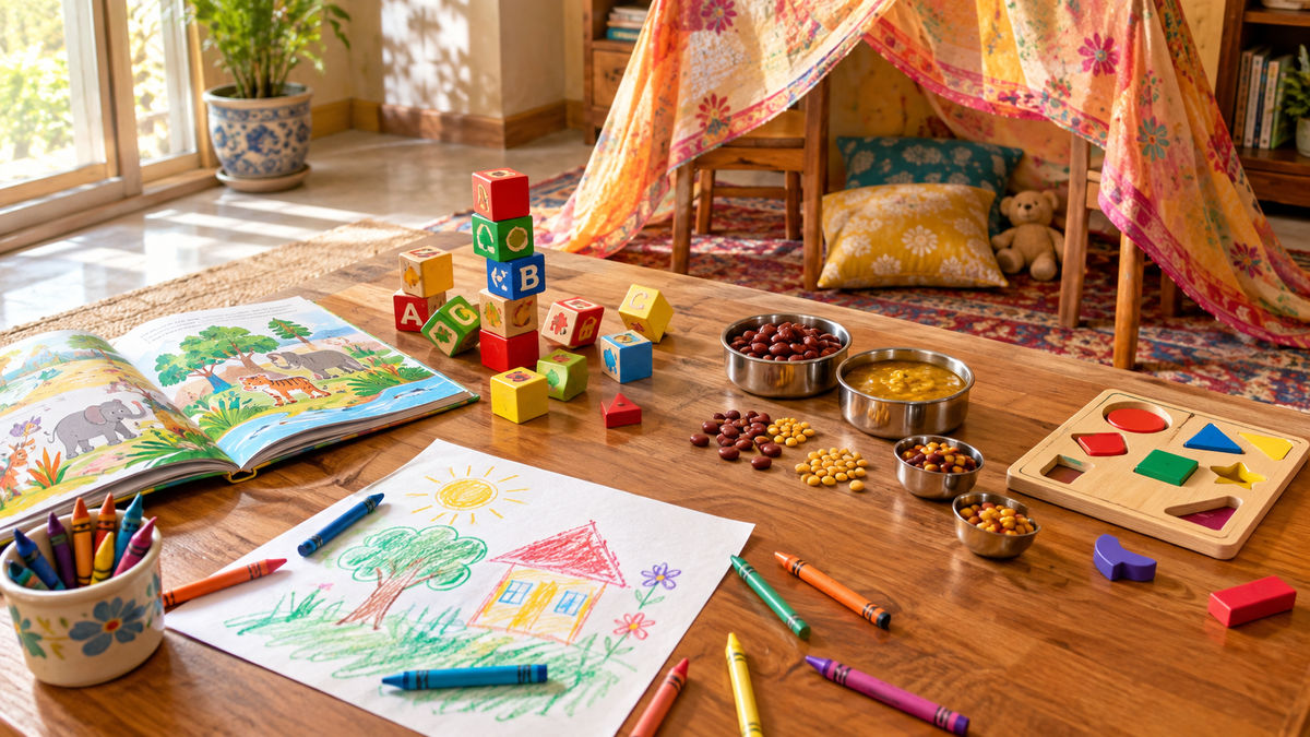5 Memory Games for 4-5 Year Olds: Build Focus at Home with Household Items